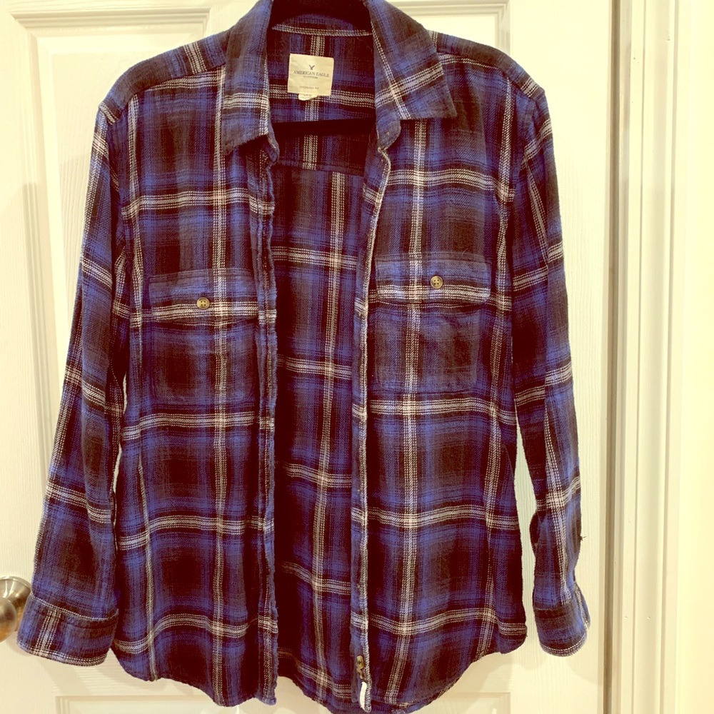 American Eagle Flannel Plaid Button up